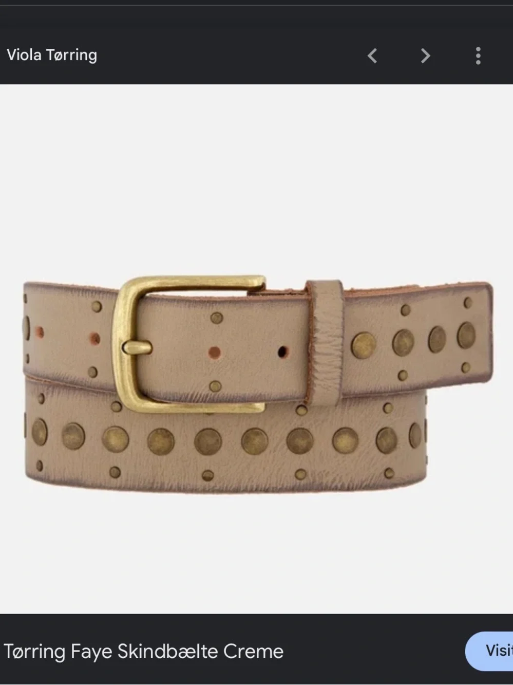 Amsterdam Heritage Taupe Faye Studded Leather Belt size 95